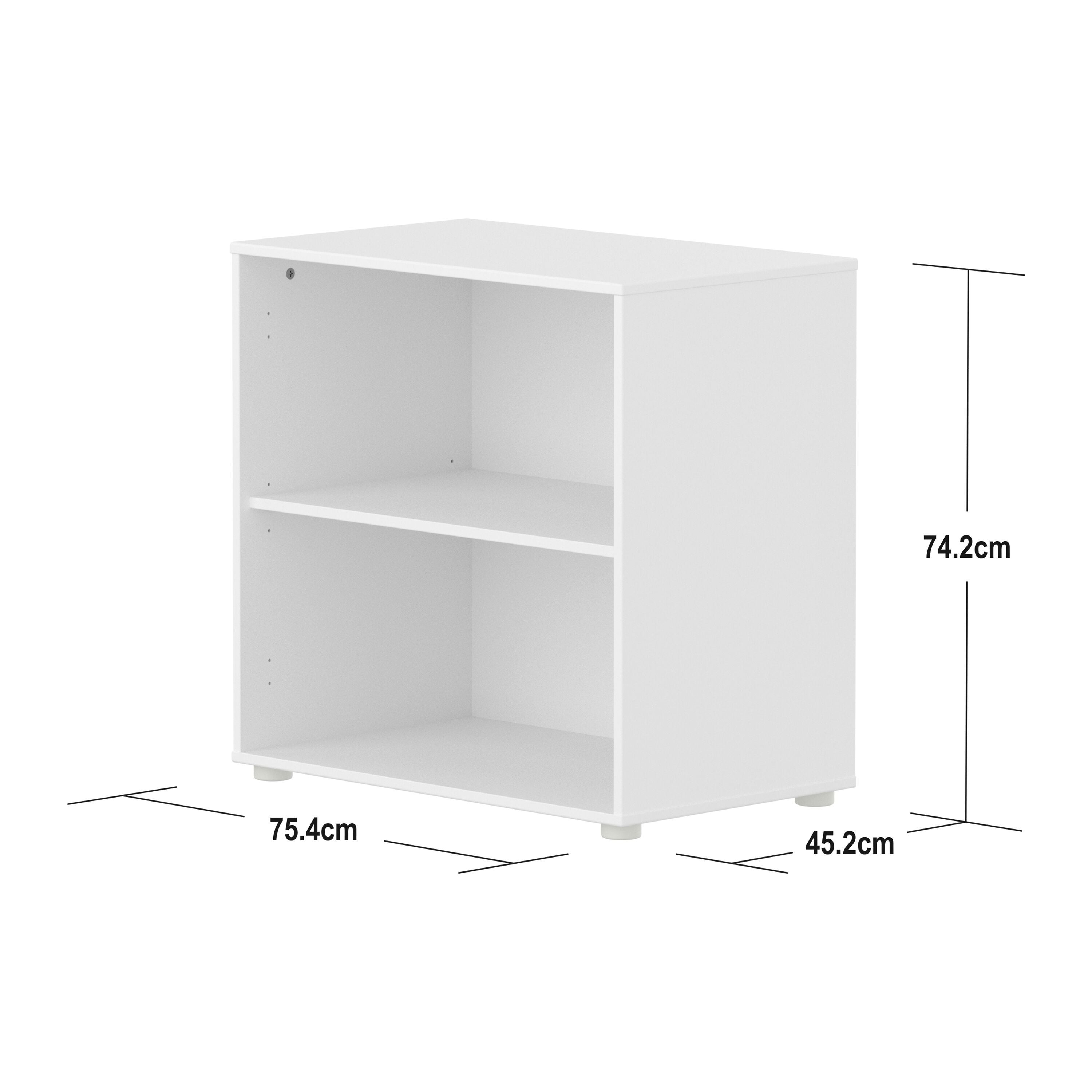 Flexa SAGA Regal - Weiss / B: 75.0 cm x T: 45.0 cm x H: 74.0 cm