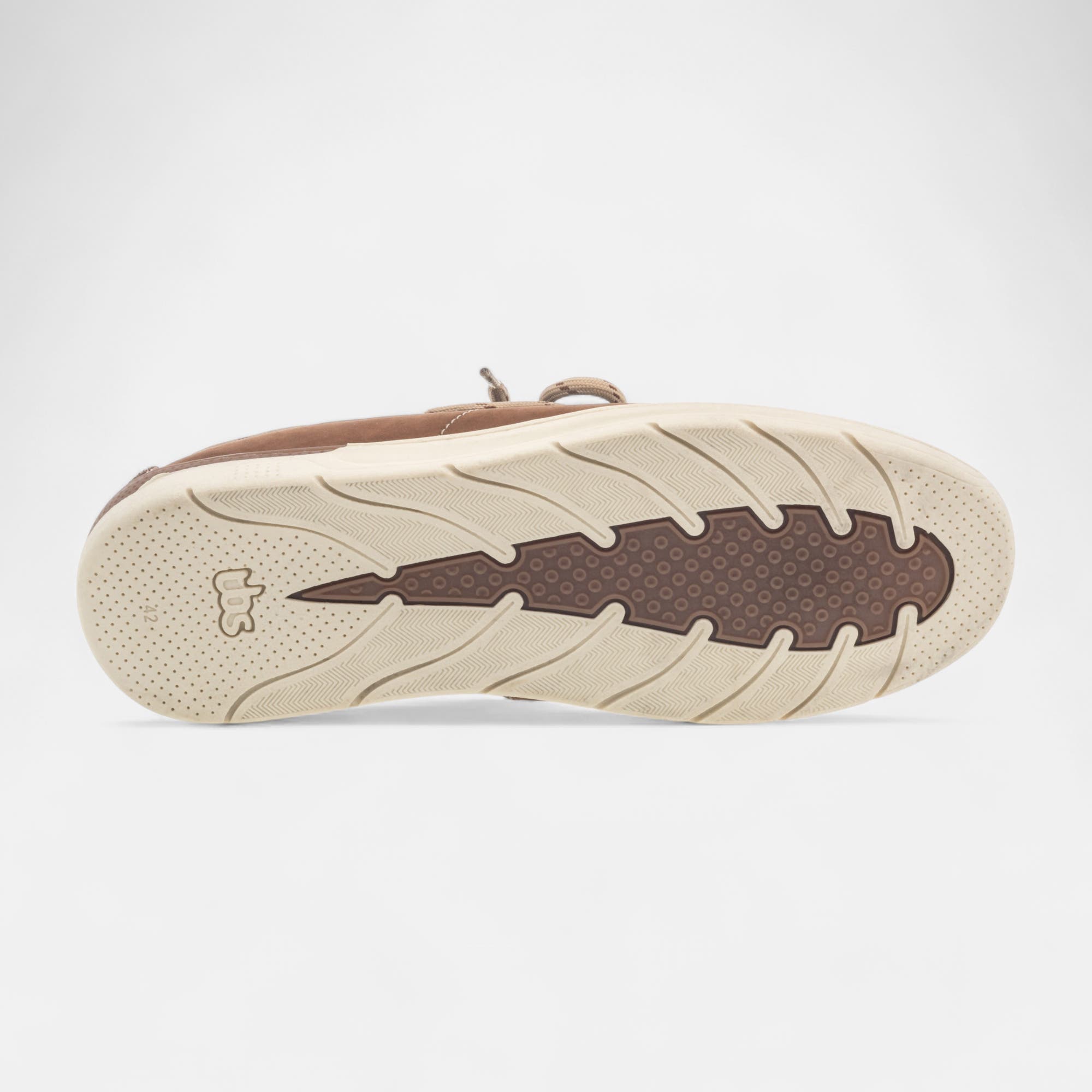 Chaussures bateau Homme en cuir cognac