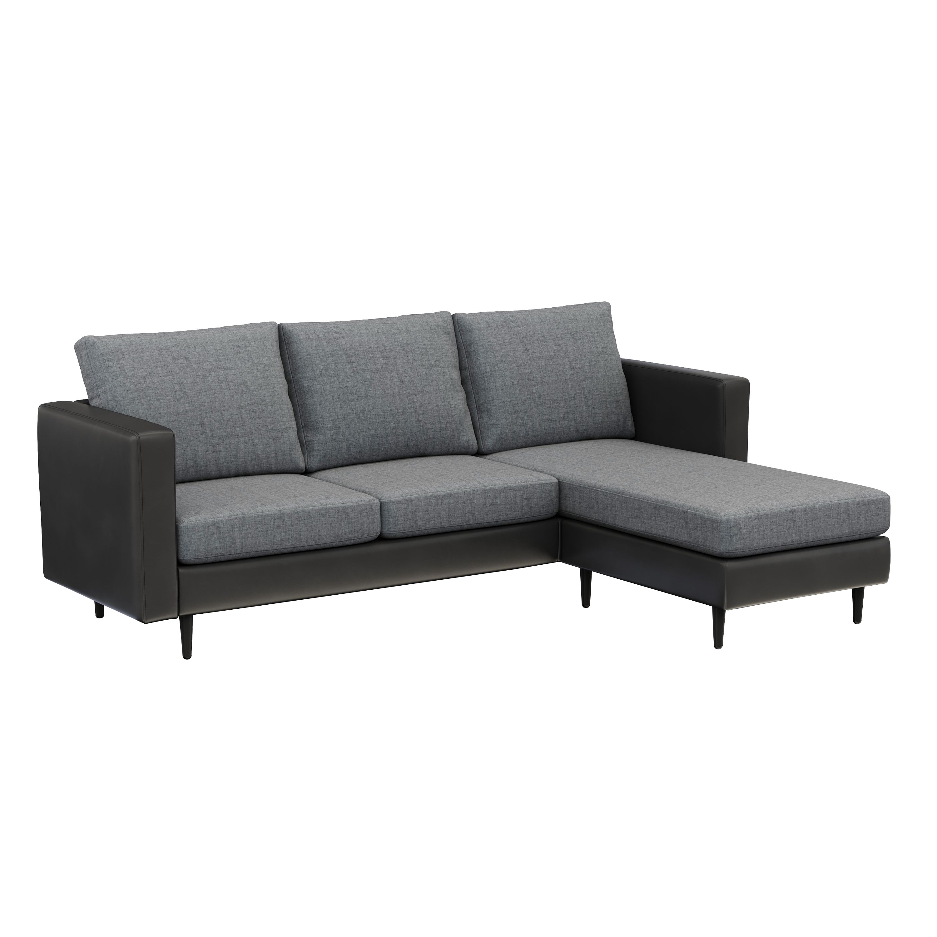 Ecksofa TYLER rechts grau