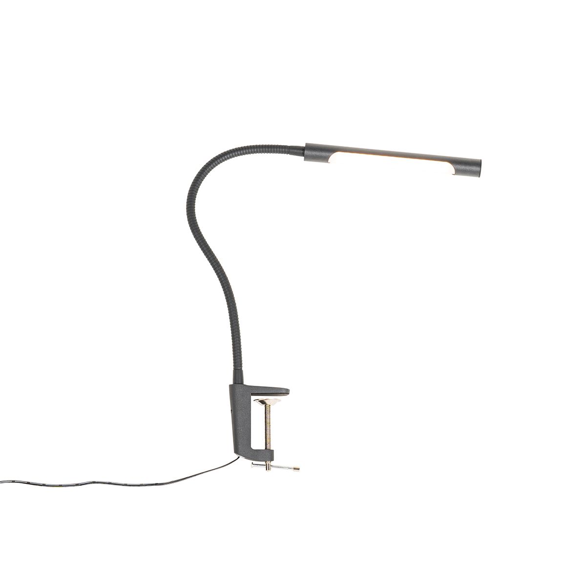 Klem bureaulamp zwart incl. LED met touch dimmer - Lionard