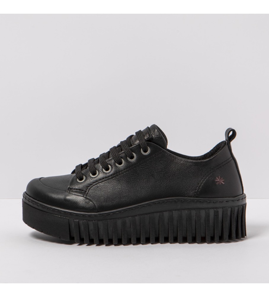 Sapatos de plataforma em couro sintético 1535 Nappa Total Black/Brighton