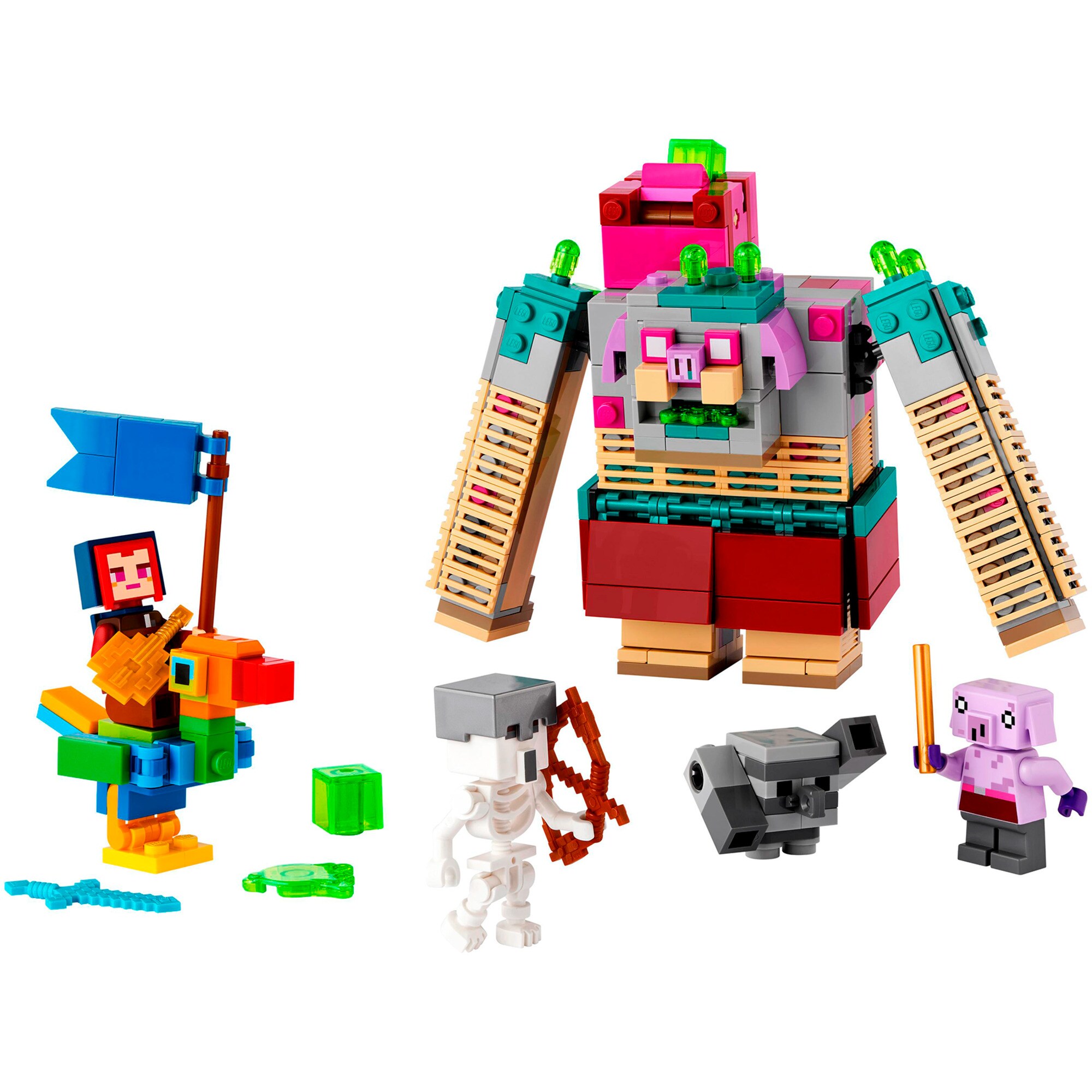 LEGO Konstruktionsspielzeug Minecraft Showdown mit dem Verschlinger