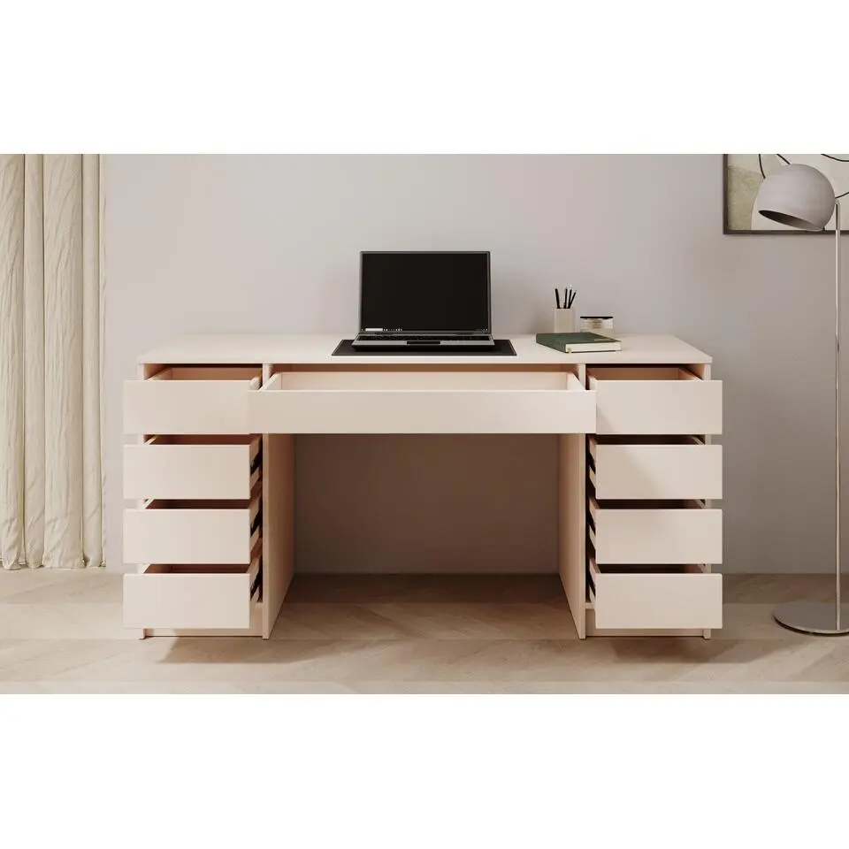 Meubella - Bureau Avio 2 - Beige - 154 cm