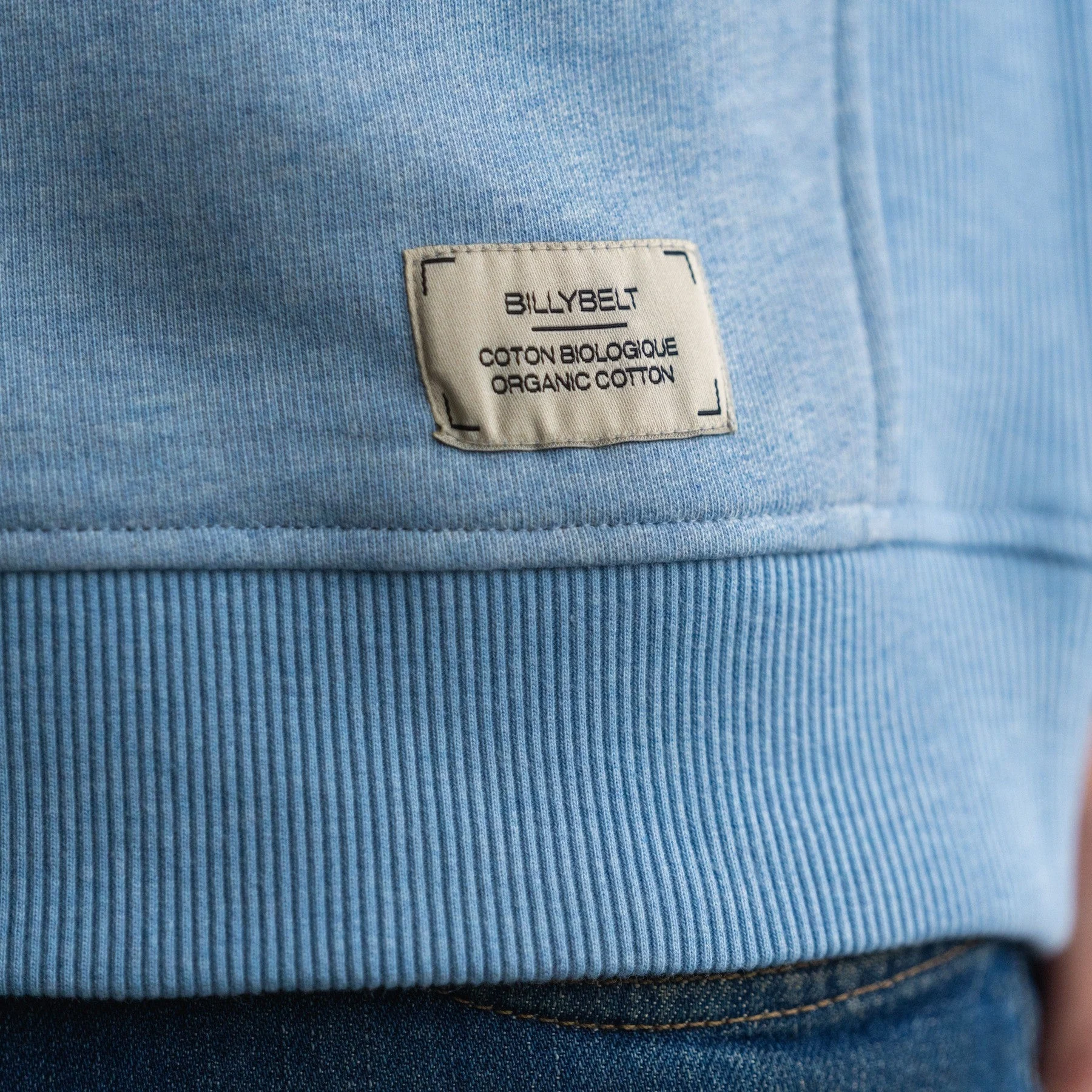 Sweatshirt casual en coton biologique | Bleu