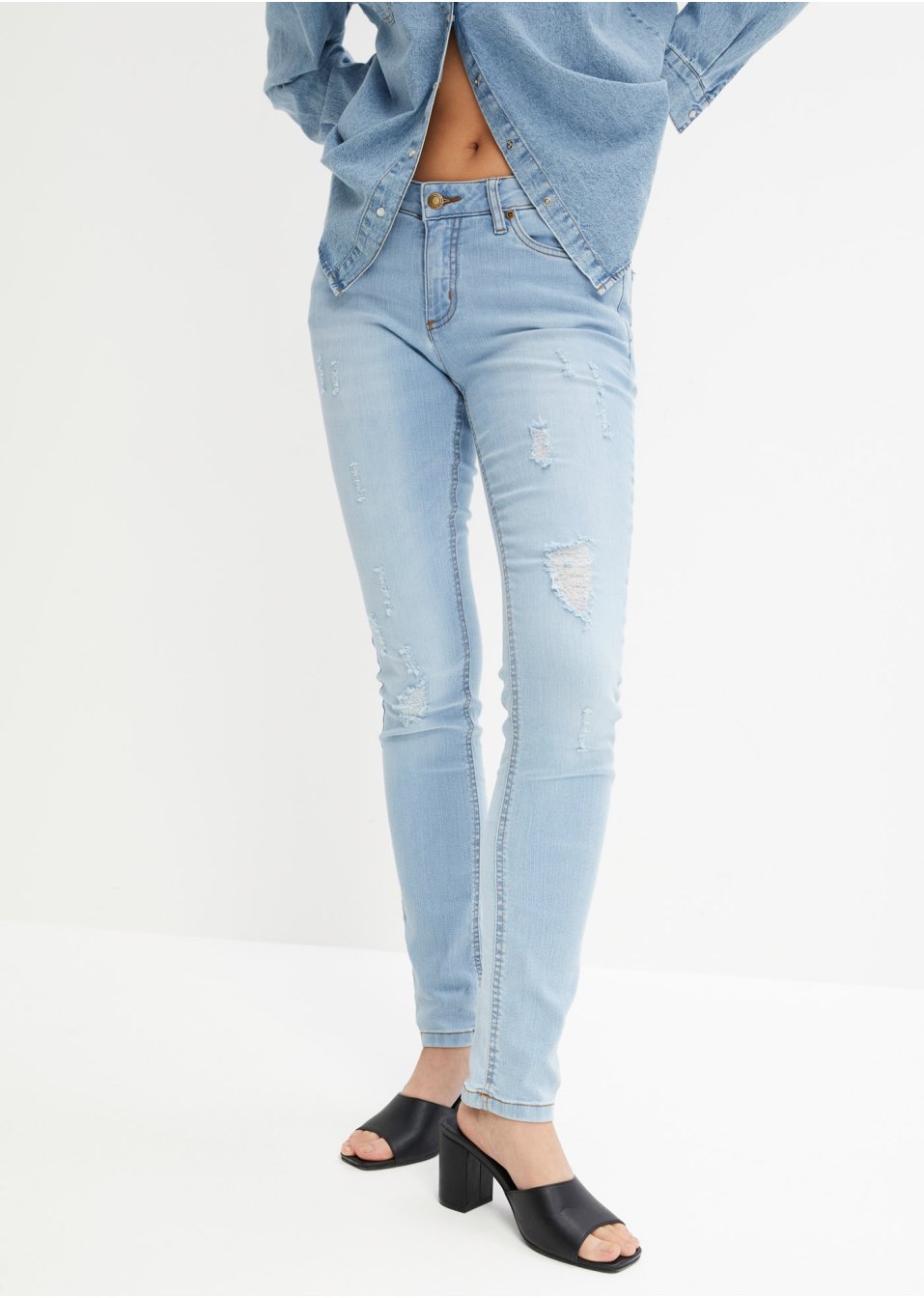 Jean Skinny taille moyenne, extensible