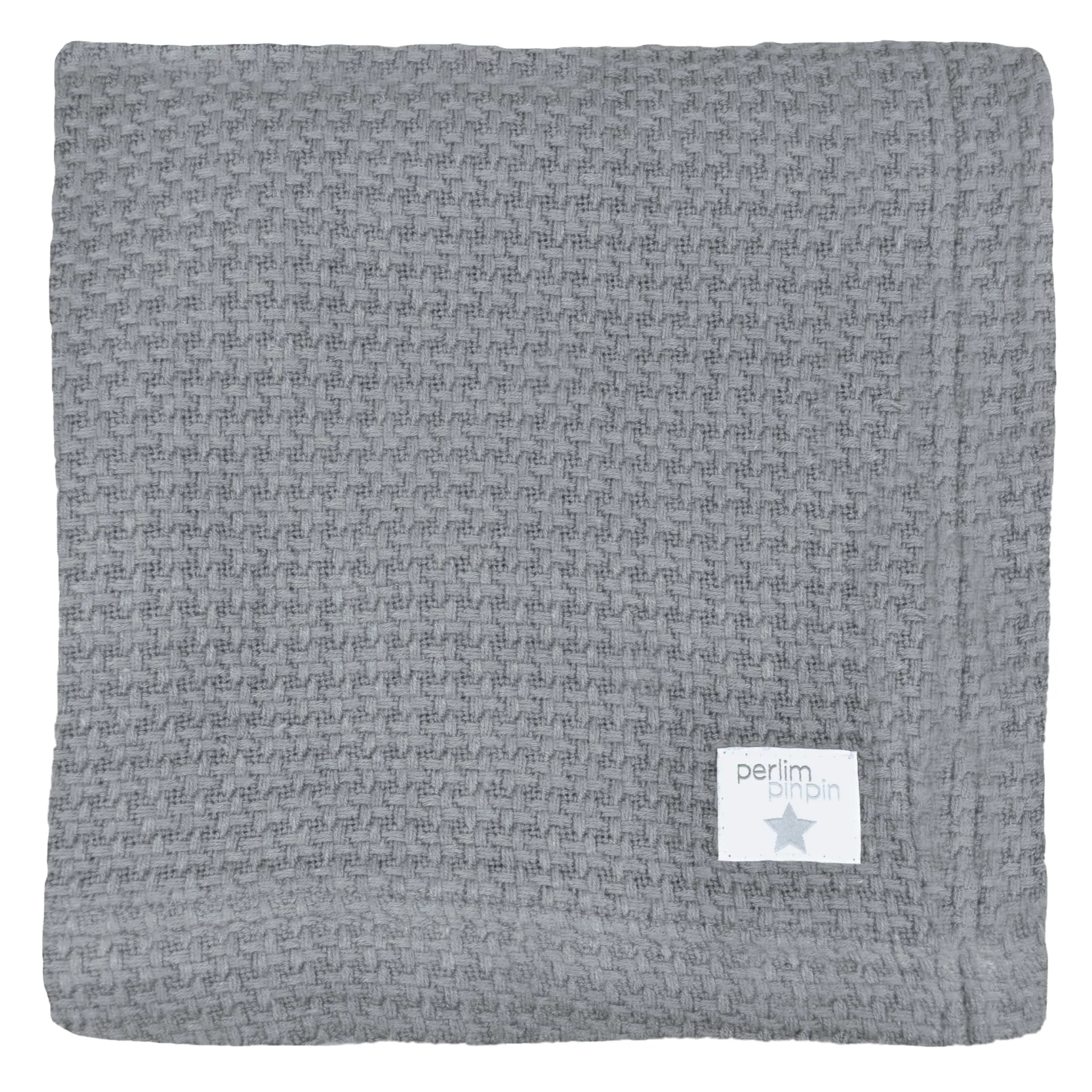 Perlimpinpin Couverture Bambou Tricot - Pebble