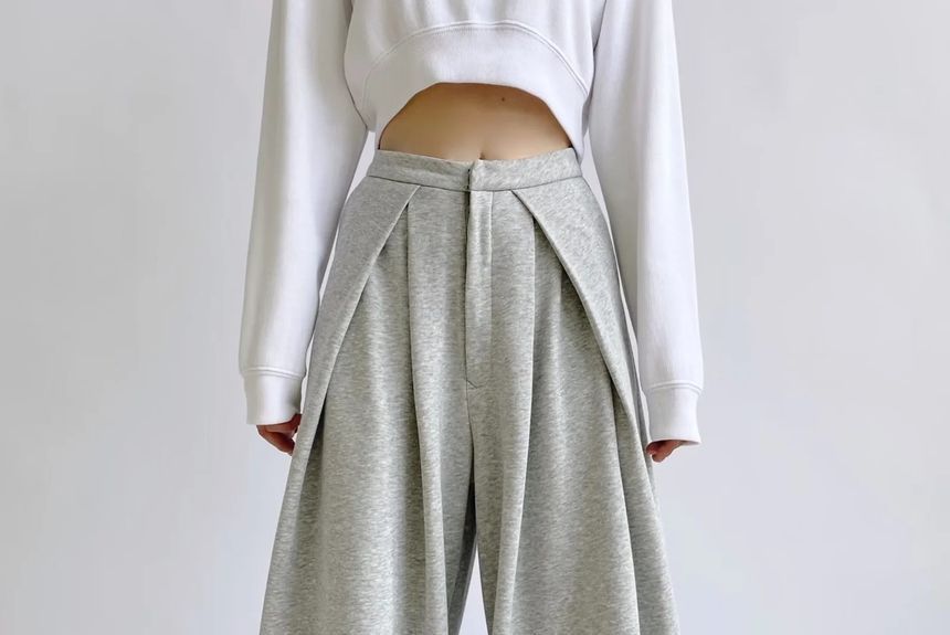 Asiris - Hoge taille, losse, wijde joggingbroek