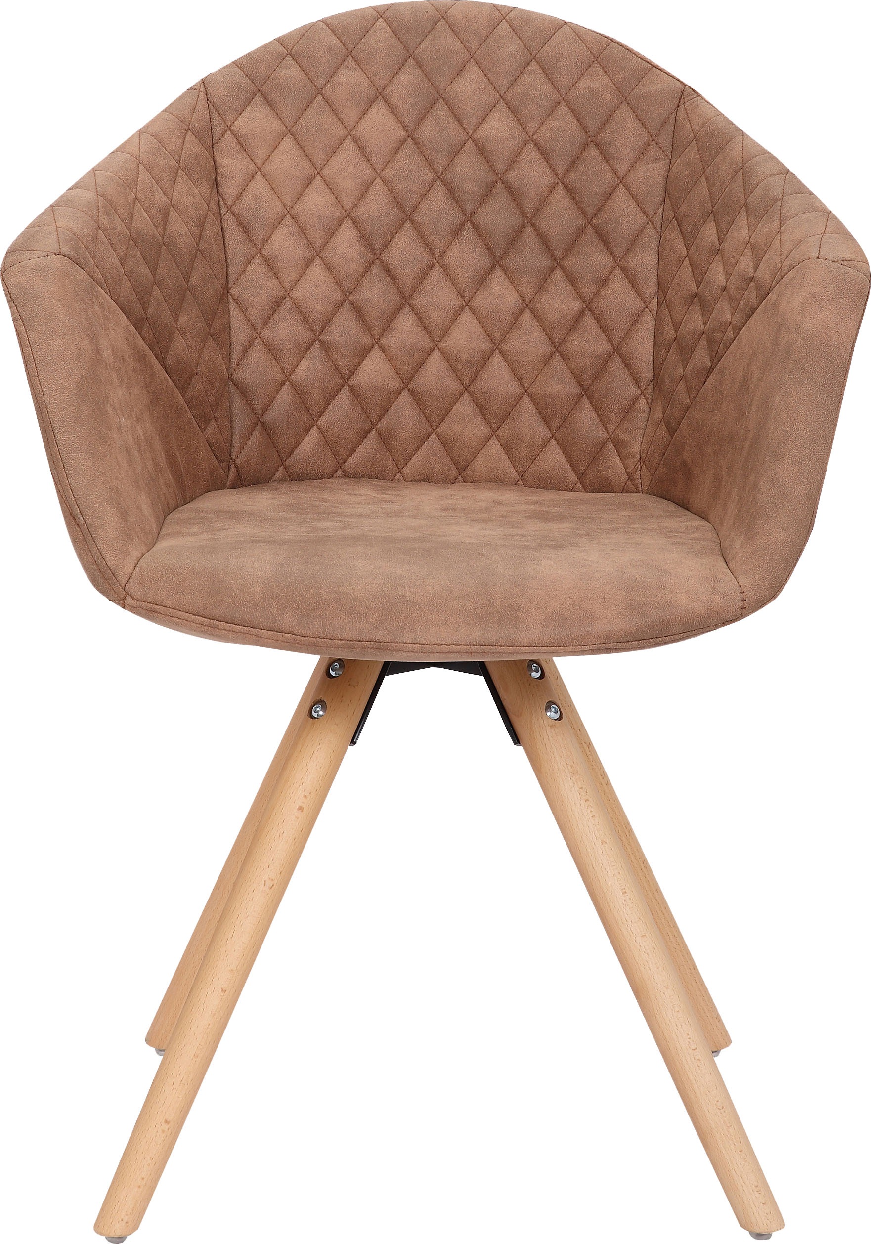 Kayoom Polsterstuhl »Stuhl Chadwick 110 2er-Set, stilvolles Design, in Naturfarben gehalten« (Set) 2 Stk.bequem, Holzbeine, weich gepolstert, stilvolles Design