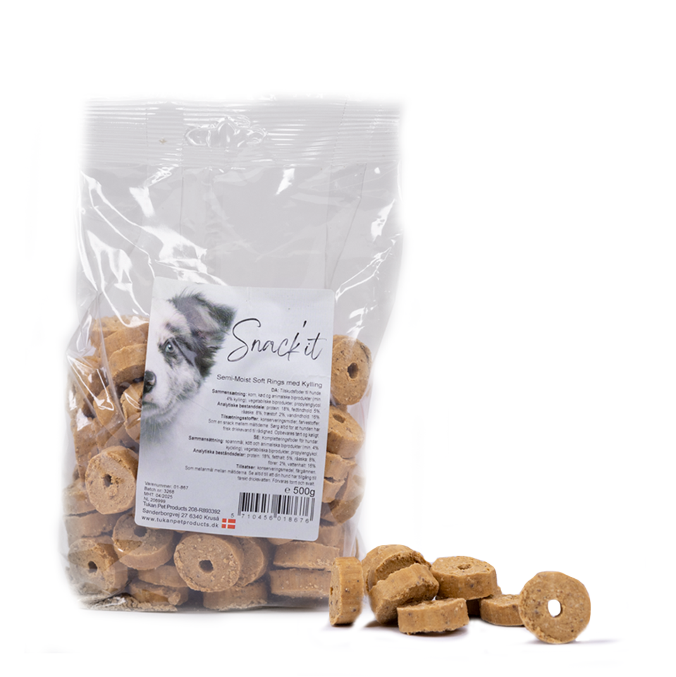 Snack'it - BLAND 4 FOR 119 - Soft Rings m. Kylling 500g