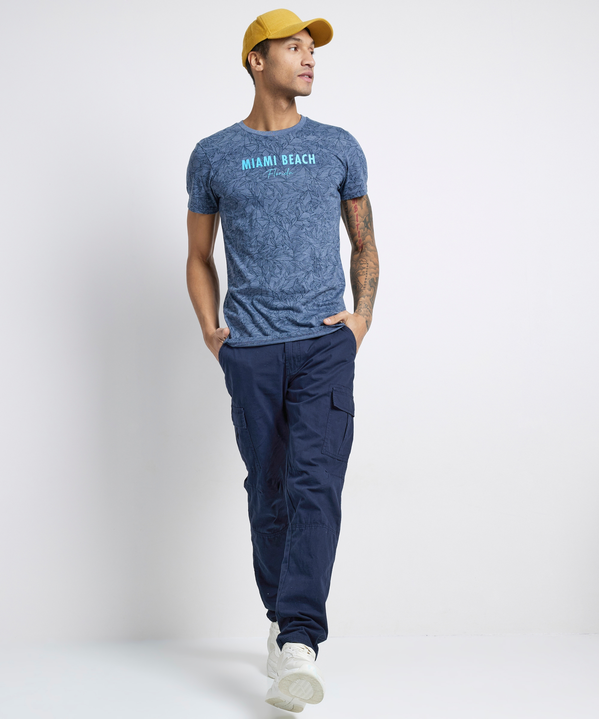 jersey t-shirt met tekstprint