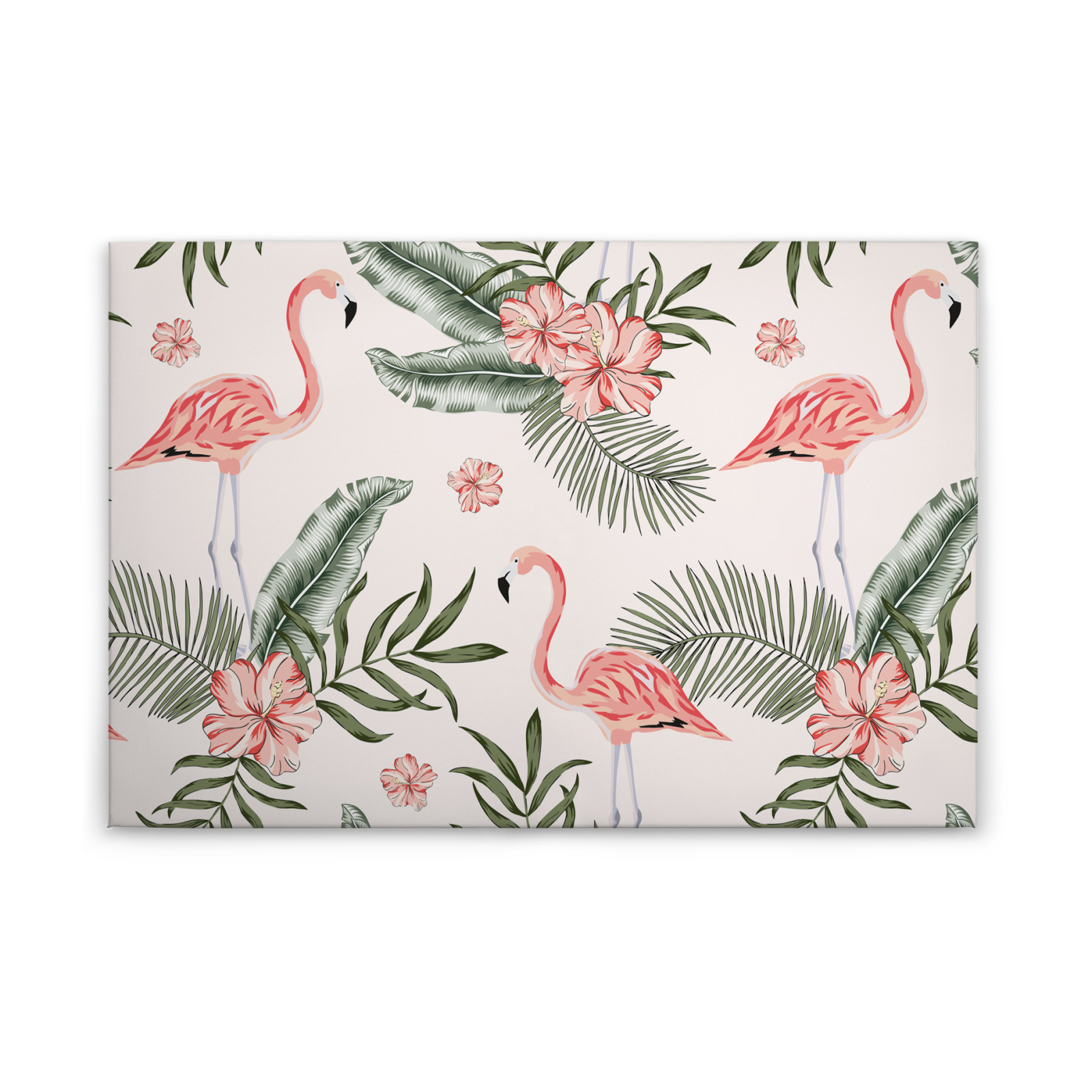 Leinwandbild TROPISCH - rosa-grün - 90x60 cm