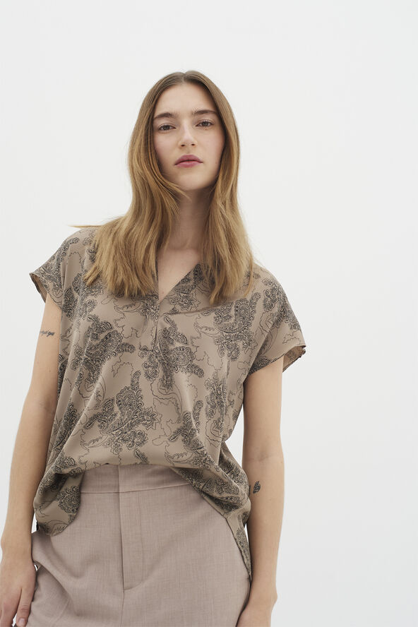 InWear LikoIW Print Top Paisley desert taupe