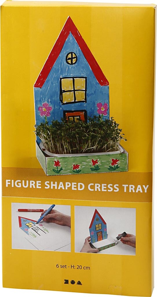 Karsebakke-Figur - Hus - H 20 CM - Hvid - 6 Sæt