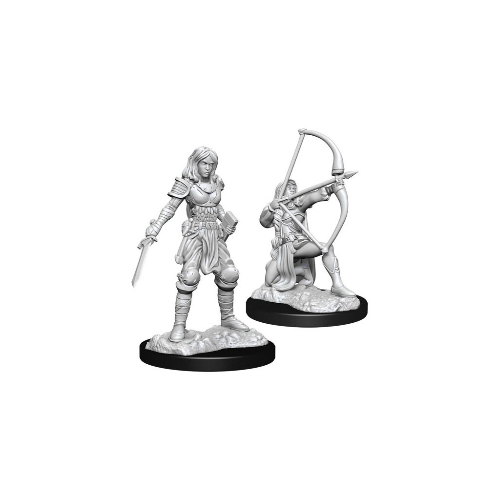Pathfinder Deepcuts Unpainted Miniatures: Female Human Fighter