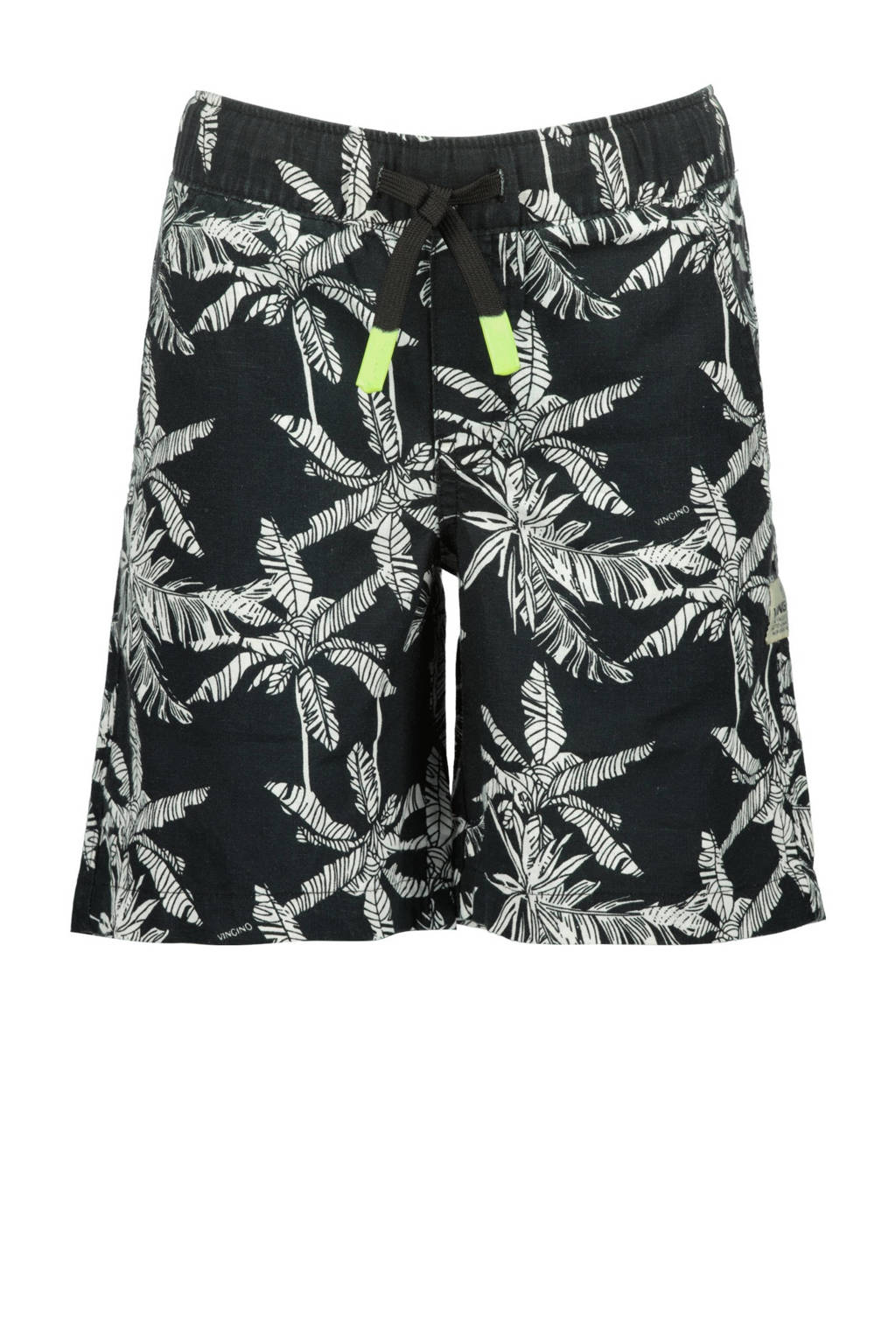 Vingino gebloemde regular fit short Raygo zwart