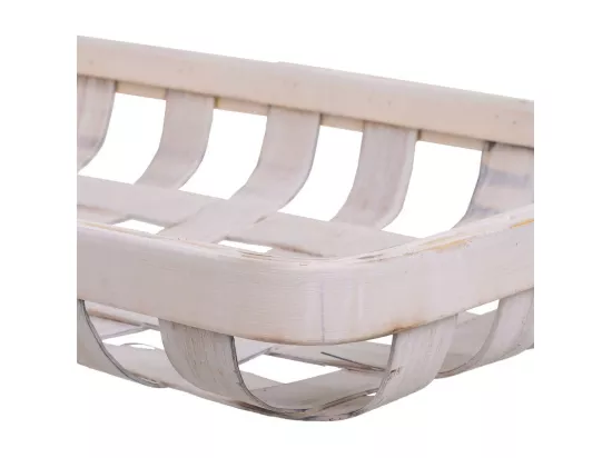Plateau en bambou blanc 75x21x5h