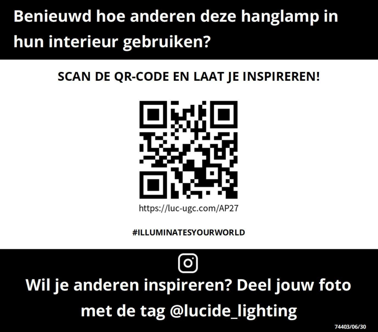 Lucide Lorenz 6 cluster hanglamp LED rond zwart