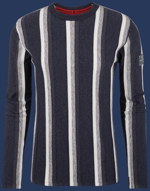 Herren Pullover 010 KoNitF, Darknavy/Anthracite