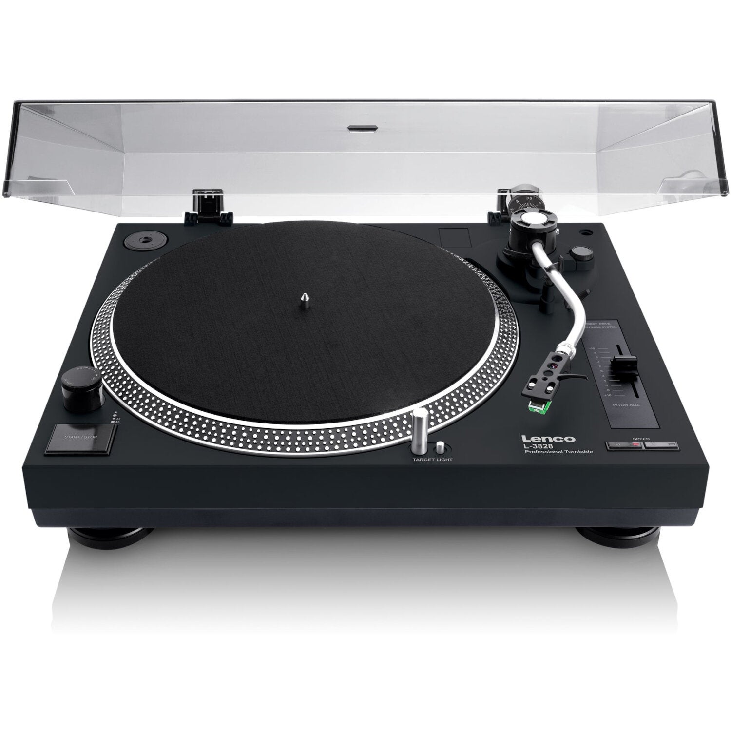 Lenco L-3828BK DJ-draaitafel met USB encoding