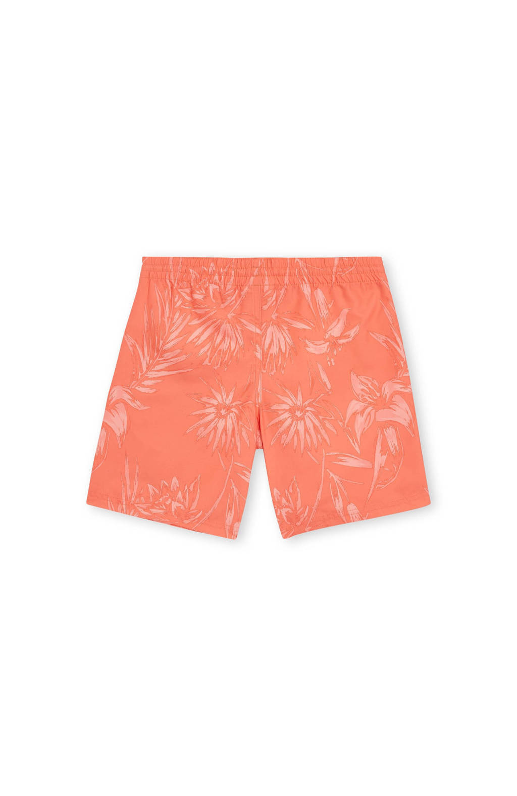 zwemshort met logo koraaloranje