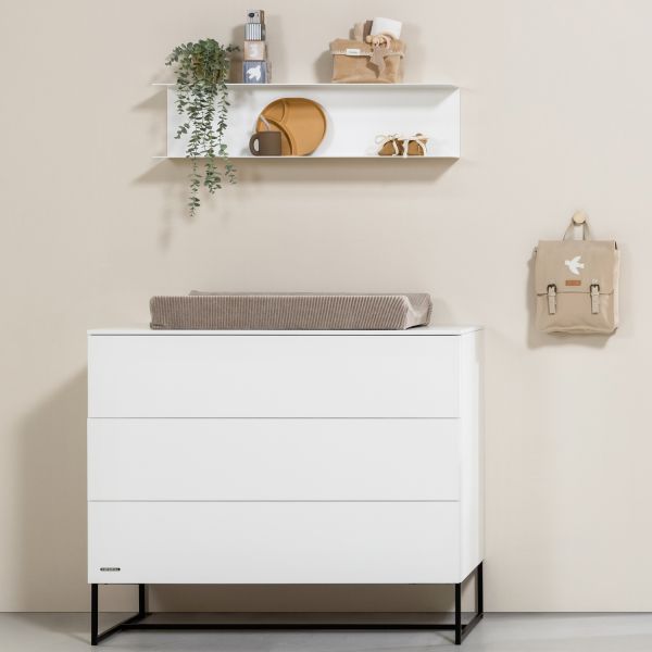 Kidsmill Modular 2 Commode 3L Mat Wit - Zwart - Mat Wit