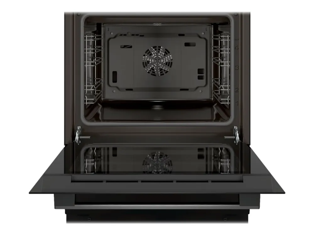 Bosch Serie | 4 HKN31A060U - Komfur - fritstående - bredde: 60 cm - dybde: 60 cm - højde: 90 cm - med selv-rengøring - sort