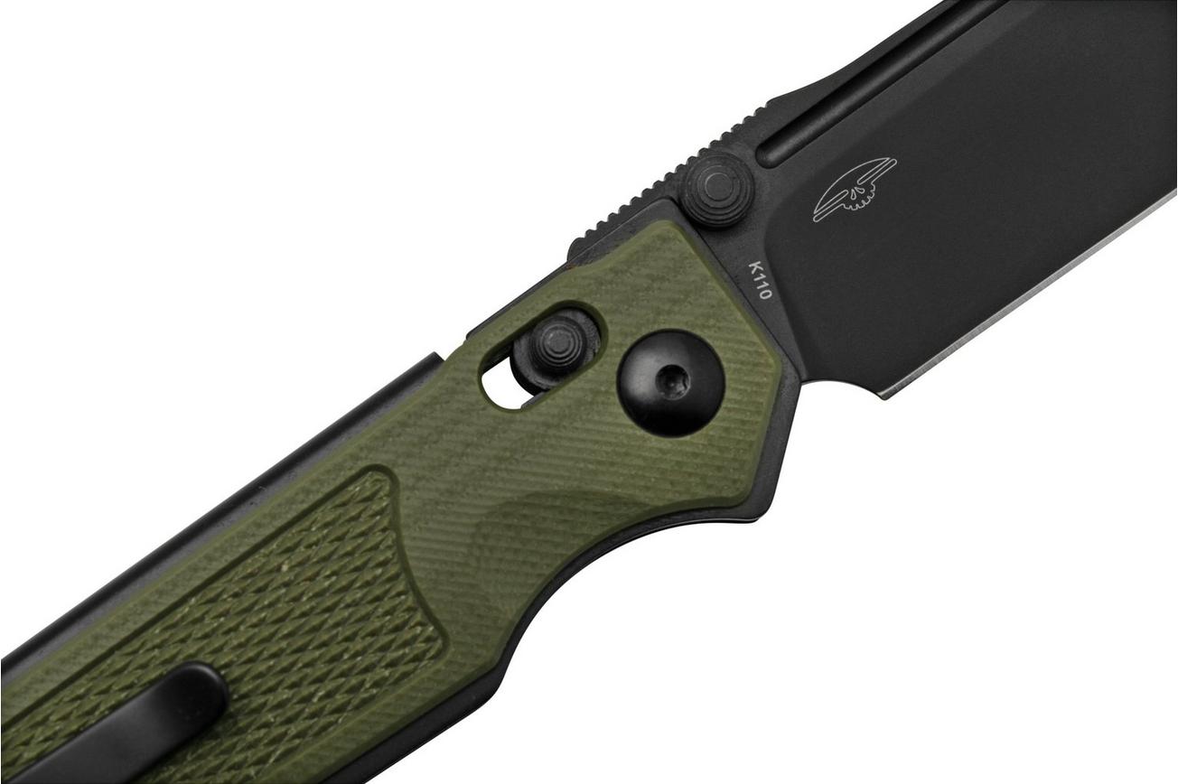 Real Steel Sacra TAC 7712G, K110 Plain Green G10, zakmes