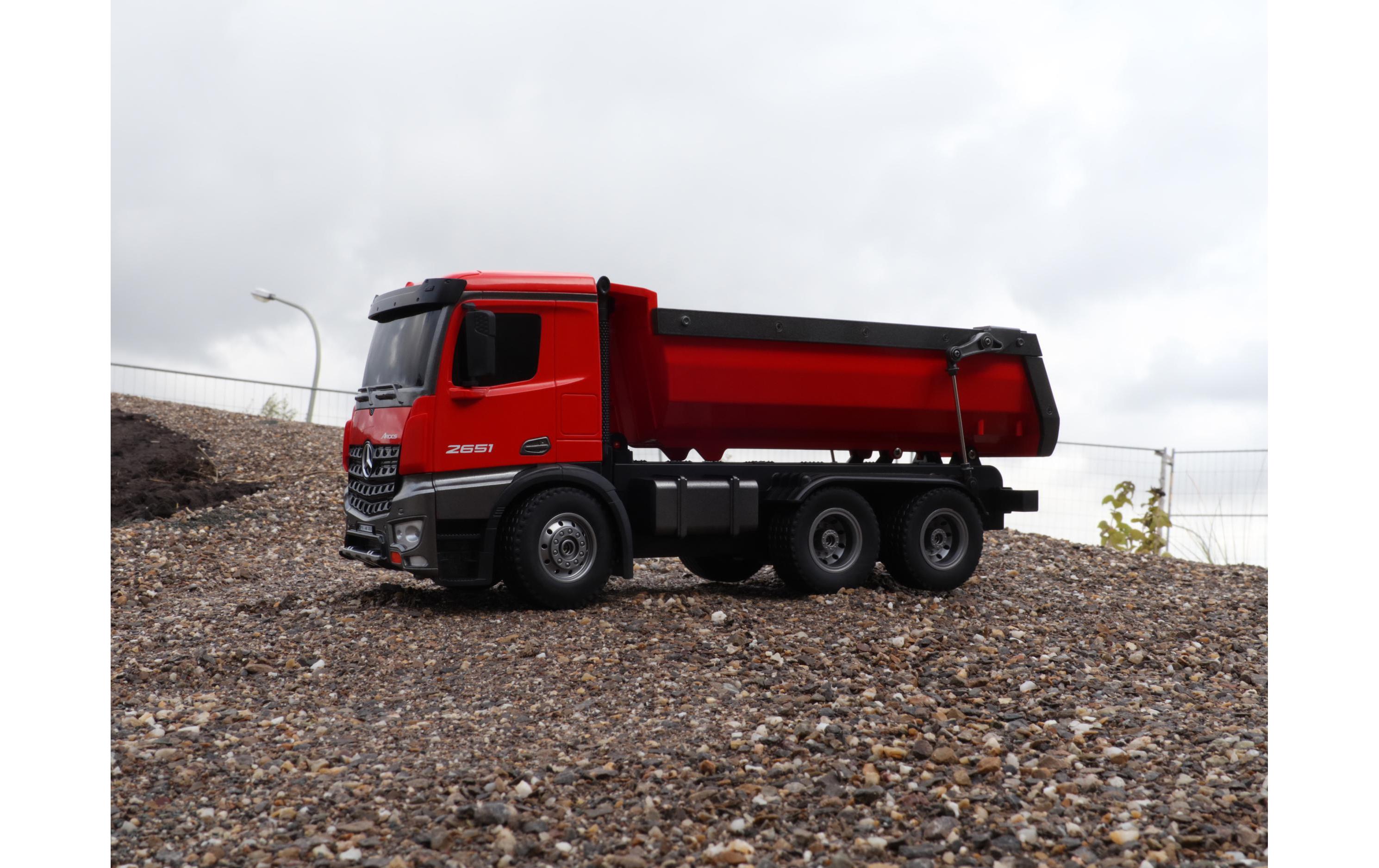 Lastwagen Mercedes-Benz Arocs 6x4 Rot, RTR, 1:14<br>Ferngesteuerter Muldenkipper