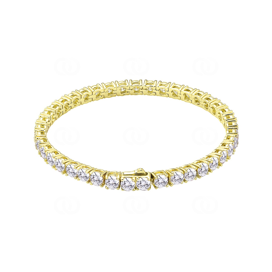4mm Tennisarmband Gelb vergoldet mit Zirkonia
