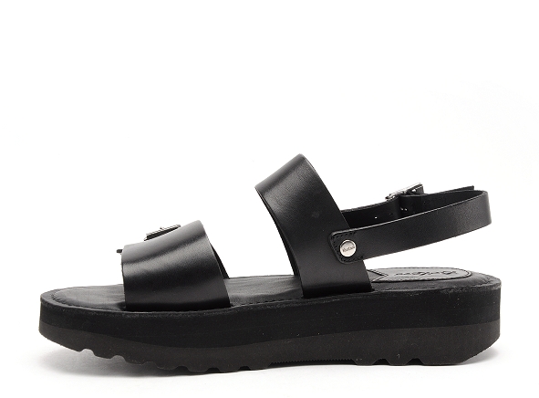 Kickers nu pieds plats femme kick highlight noir