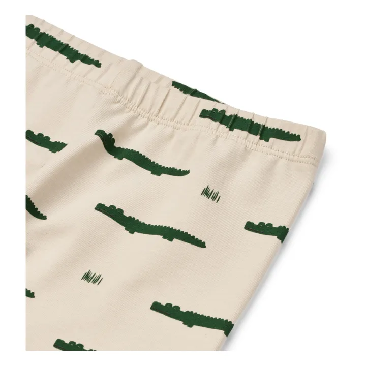 Liewood Legging Coton Bio Crocodiles Marie | Ecru