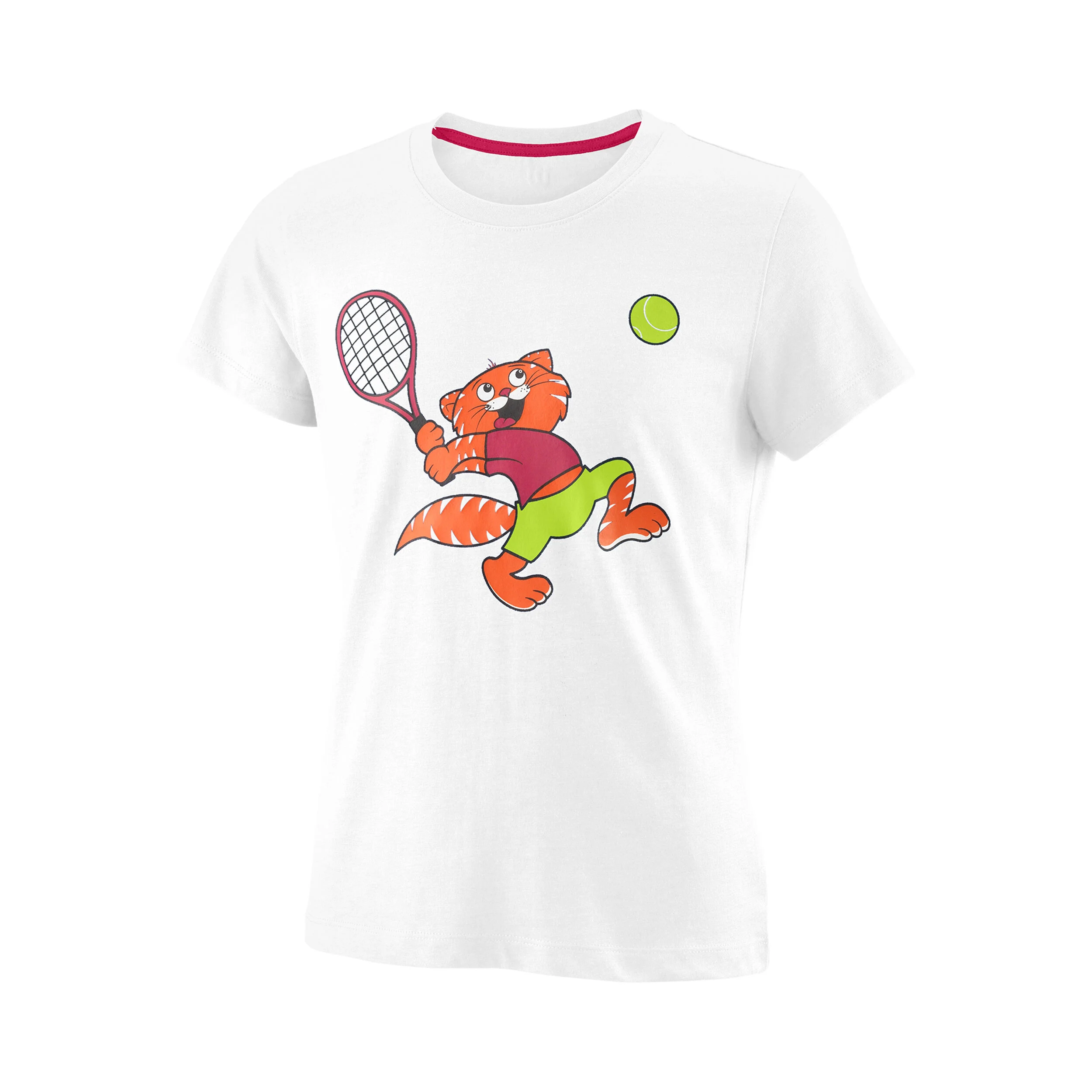 Wilson Tabby Tech T-shirt Filles - Blanc , Multicouleur