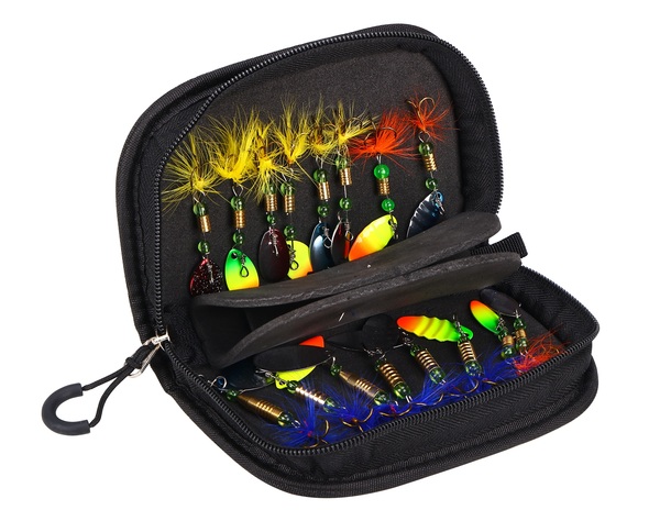 Kit Cuillers Tournantes Fish4All Spinner Wallet Mix 1 (16 Pièces)