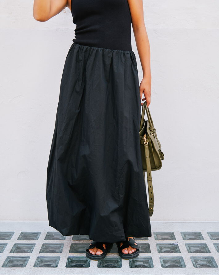 Neo Noir Ober Long Balloon Skirt Black