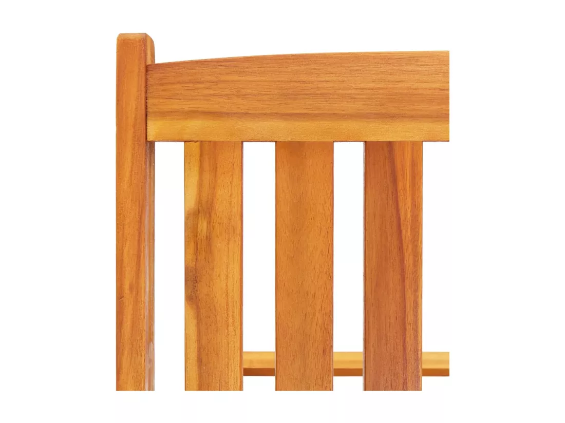 Chaise longue de jardin avec coussin Bois d'acacia solide