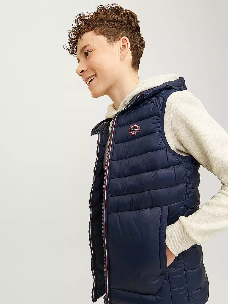 JACK & JONES Jungen Steppgilet JJESPRINT PUFFER dunkelblau