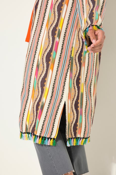 Kimono, lockere Passform, Mustermix, offene Jacke