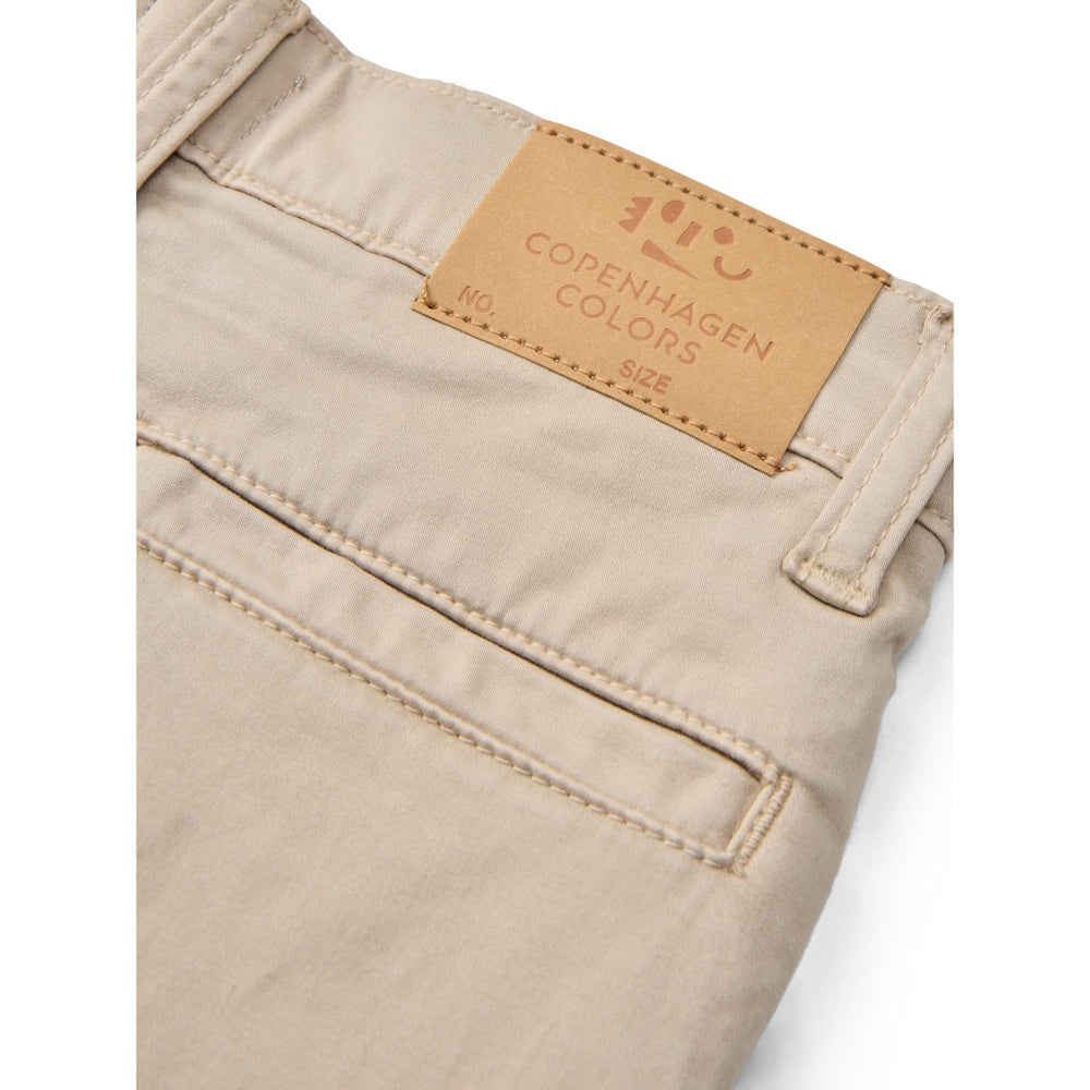 Køb COPENHAGEN COLORS Beige Silky Twill Chinos Slim - Med Stretch