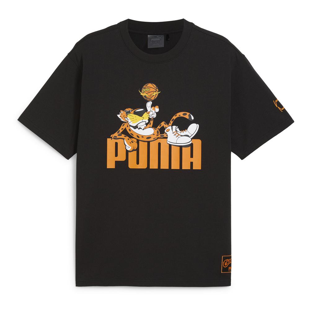 Puma T-shirt Noir/Orange Homme Puma Hoops X Cheetos
