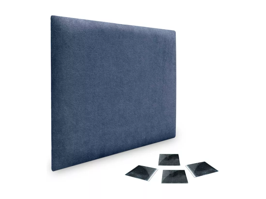 DHOME Lot de 1 Panneaux muraux en tissu auto-adhésifs Panneaux muraux absorbants acoustiques Protection contre les chocs (Bleu, 50x50cm, x1)