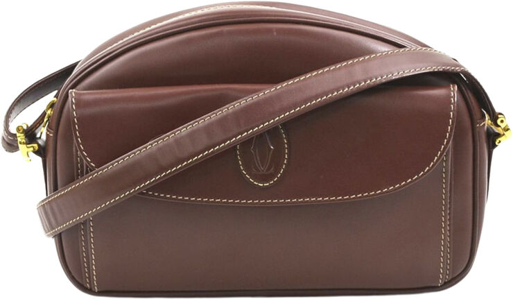 Cartier Vintage Cartier Shoulder Bag Burgundy