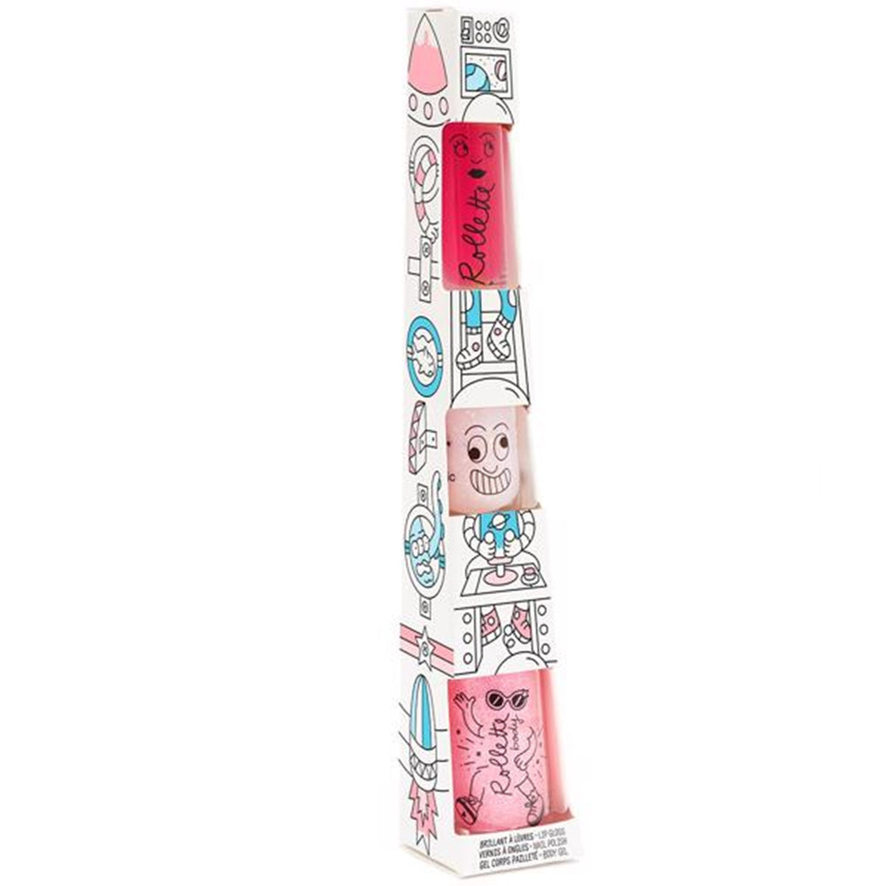 Køb Nailmatic Totem Neglelak Vandbaseret Neglelak + Lipgloss Hindbær + Body Rollette Hindbær
