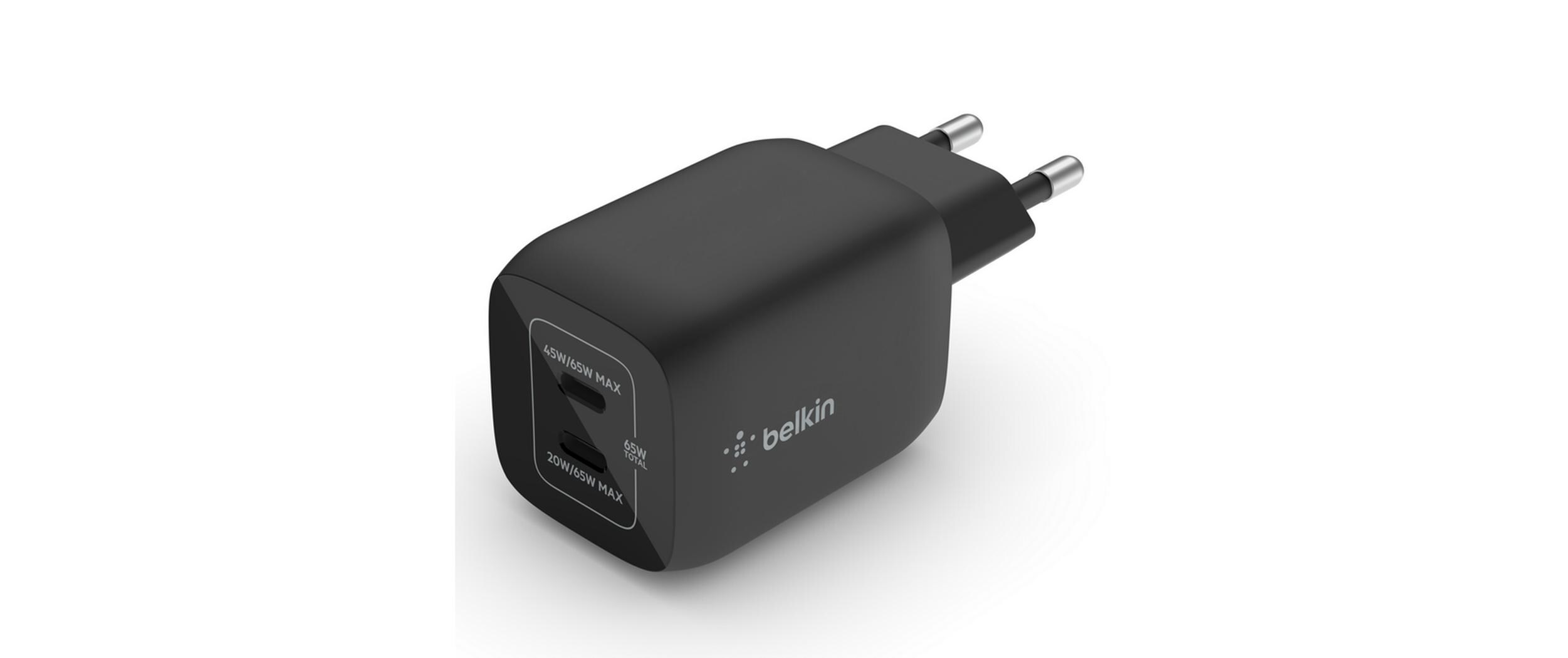 USB-Wandladegerät BoostCharge ProUSB-C-GaN-Ladegerät mit zwei Anschlüssen PPS (65 W)