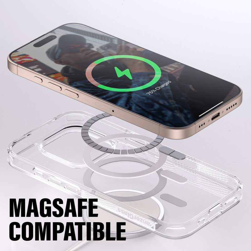 PanzerGlass - HardCover MagSafe - iPhone 16 Pro - Hvid