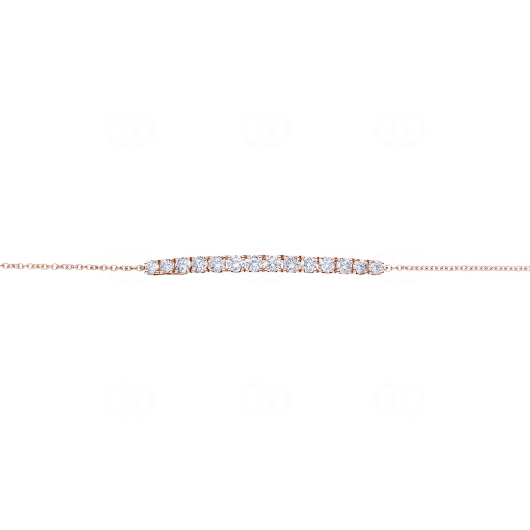 0.51 Karat Diamantarmband 750/18 K Roségold