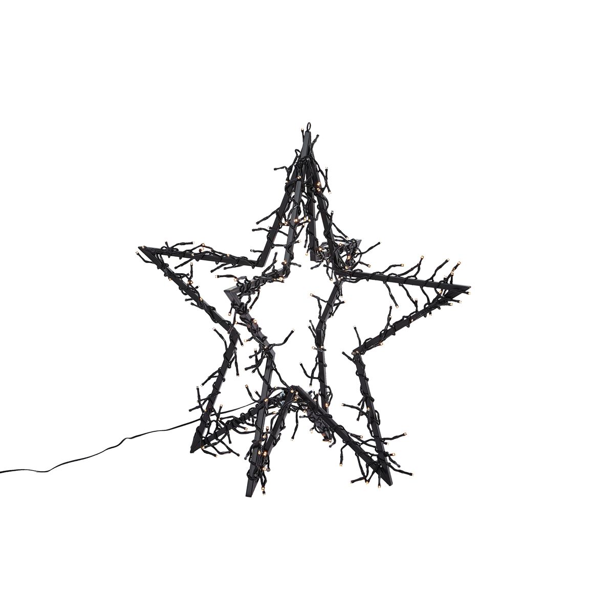 Kerst ster zwart ster incl. LED IP44 - Brilli