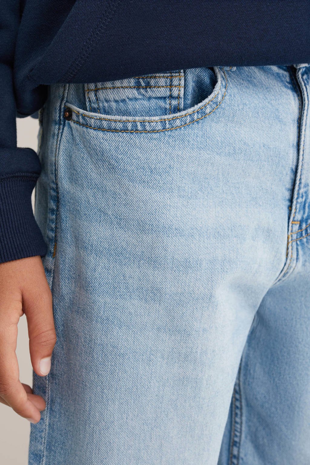 WE Fashion Blue Ridge waist loose fit jeans light blue denim
