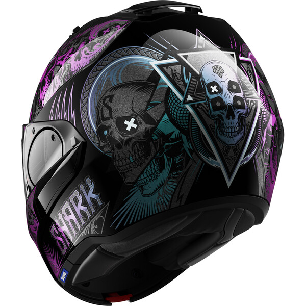 Shark - Casque Evo-ES K-Rozen Noir Brillant / Violet / Bleu