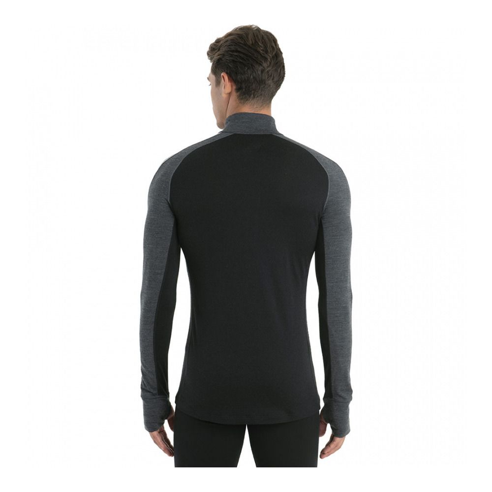 Icebreaker ZONEKNIT 200 - Sous-couche Homme jet hthr/blk/metro h/cb