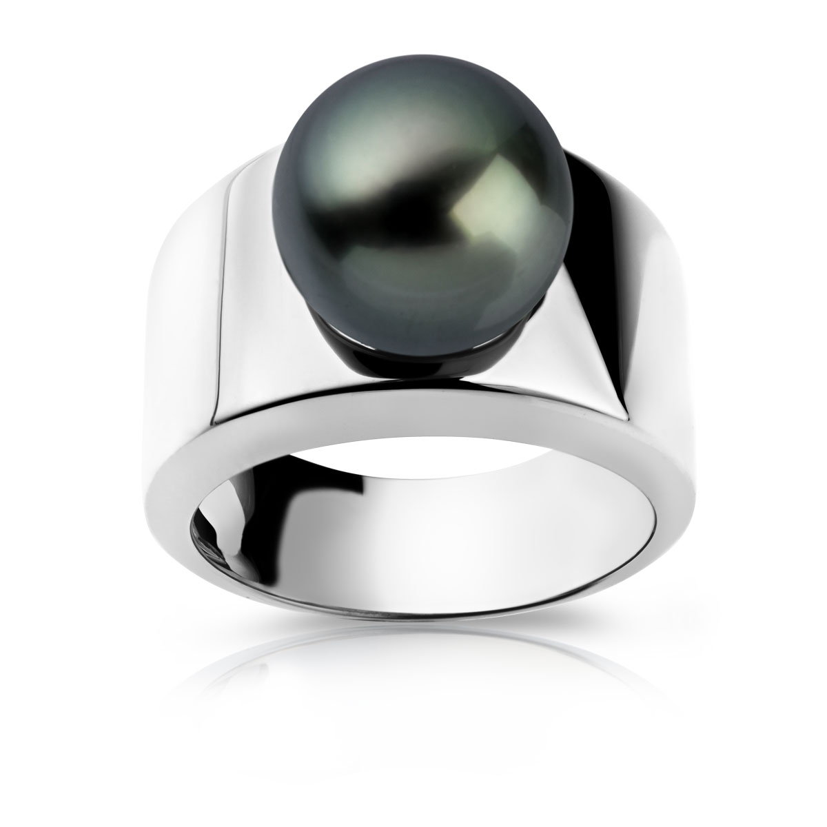Bague argent 925 perle de culture de Tahiti